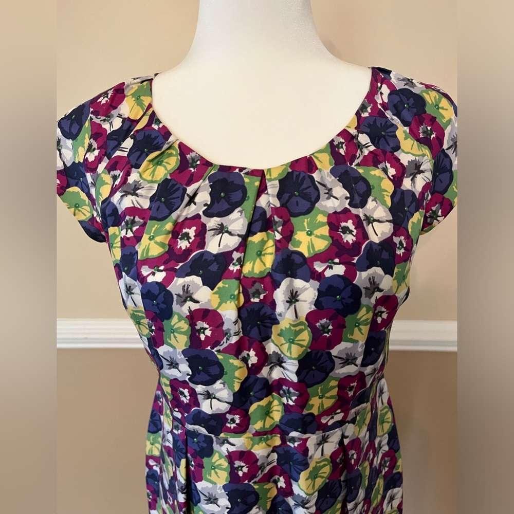 Boden 100% silk floral dress
